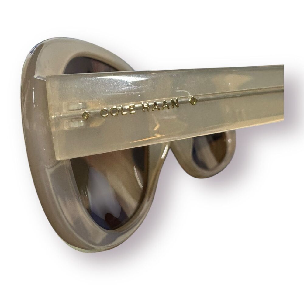 Cole Haan Polarized Oversized Sunglasses HC9008 Beige/Clear Frame‎ 54-17-135mm - Picture 7 of 7